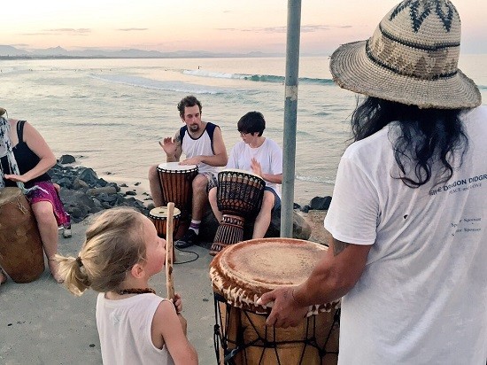 byron bay sunset bongos yellowmelow